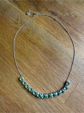 Ralph Lauren Sterling Silver Aquamarine Stone Necklace